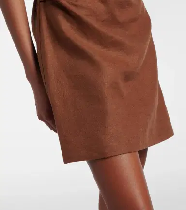 SIR Asymmetric linen minidress | Thumbnail 5