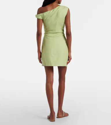 SIR Asymmetric linen minidress | Thumbnail 2