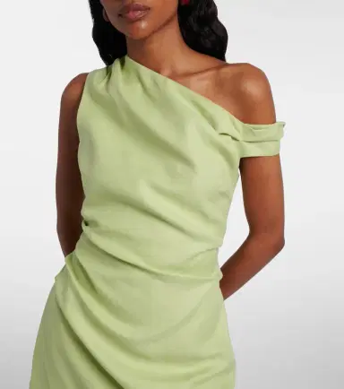 SIR Asymmetric linen minidress | Thumbnail 3