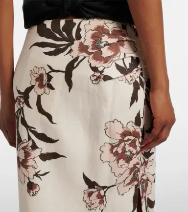 SIR Floral linen maxi skirt | Thumbnail 2