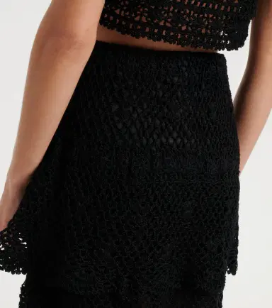 Anna Kosturova Florence cotton crochet miniskirt | Thumbnail 3
