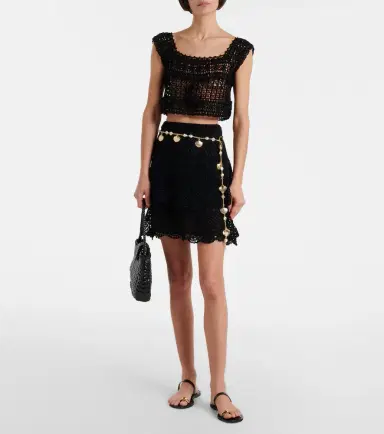 Anna Kosturova Cotton crochet crop top | Thumbnail 2
