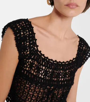 Anna Kosturova Cotton crochet crop top | Thumbnail 3