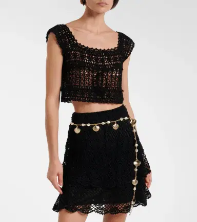 Anna Kosturova Cotton crochet crop top | Thumbnail 4