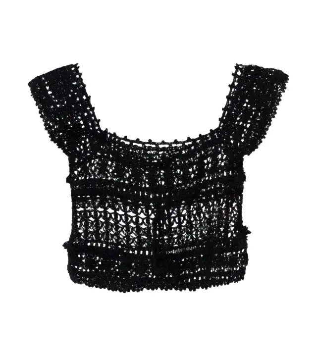 Anna Kosturova Cotton crochet crop top