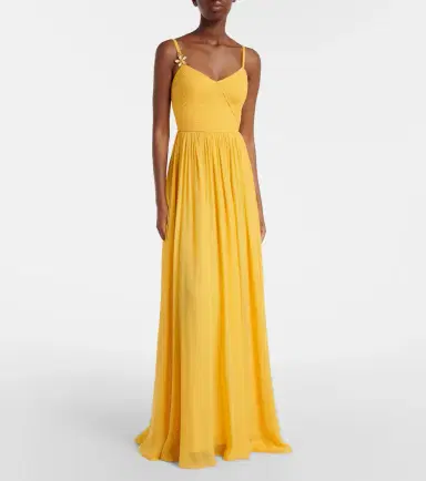 Elie Saab Embellished scarf-detail silk gown | Thumbnail 2