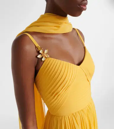 Elie Saab Embellished scarf-detail silk gown | Thumbnail 6
