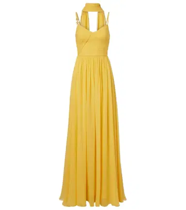 Elie Saab Embellished scarf-detail silk gown | Thumbnail 1