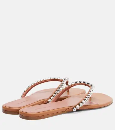 Amina Muaddi Gigi embellished leather thong sandals | Thumbnail 2 Amina Muaddi Gigi embellished leather thong sandals | Thumbnail 2