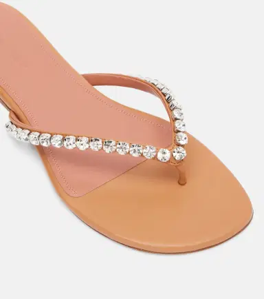 Amina Muaddi Gigi embellished leather thong sandals | Thumbnail 4 Amina Muaddi Gigi embellished leather thong sandals | Thumbnail 4