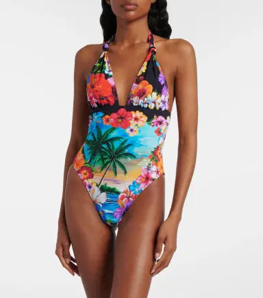 Dolce & Gabbana Floral halterneck swimsuit | Thumbnail 2