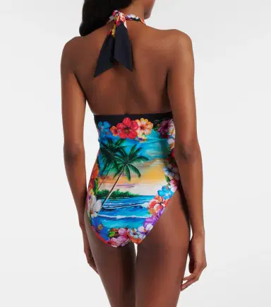 Dolce & Gabbana Floral halterneck swimsuit | Thumbnail 4