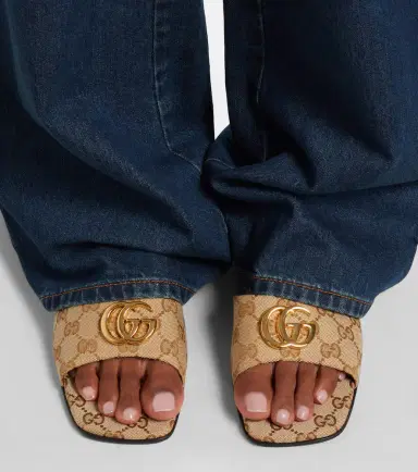 Gucci Double G GG Canvas slides | Thumbnail 6