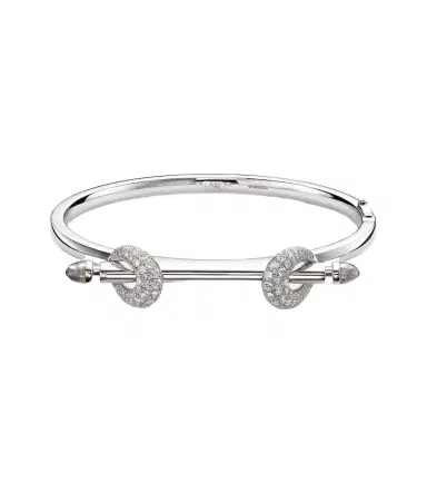 Ananya Chakra Icon 18kt white gold bracelet with diamonds and quartz | Thumbnail 1
