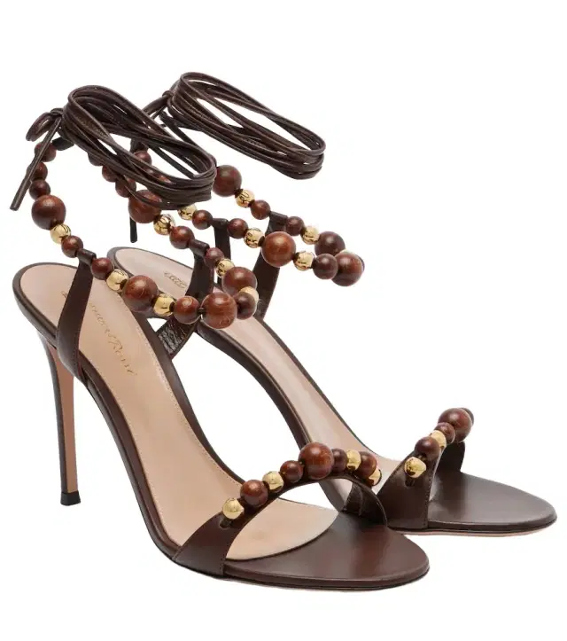 Gianvito Rossi Pandawa beaded leather sandals