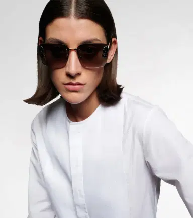 Dior Eyewear Dior Clover S2U embellished square sunglasses | Thumbnail 2
