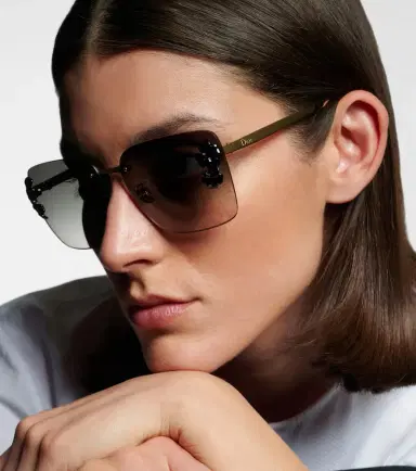 Dior Eyewear Dior Clover S2U embellished square sunglasses | Thumbnail 3