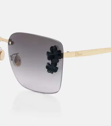 Dior Eyewear Dior Clover S2U embellished square sunglasses | Thumbnail 5
