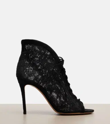 Gianvito Rossi Suede-trimmed lace pumps | Thumbnail 4 Gianvito Rossi Suede-trimmed lace pumps | Thumbnail 4