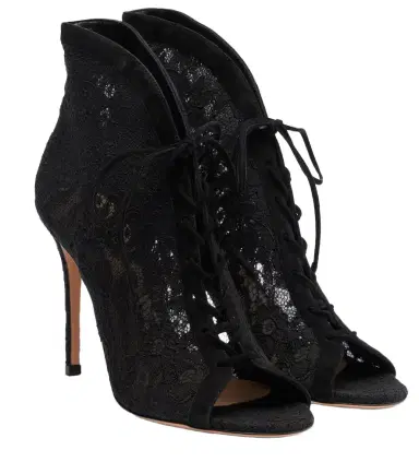 Gianvito Rossi Suede-trimmed lace pumps | Thumbnail 1 Gianvito Rossi Suede-trimmed lace pumps | Thumbnail 1