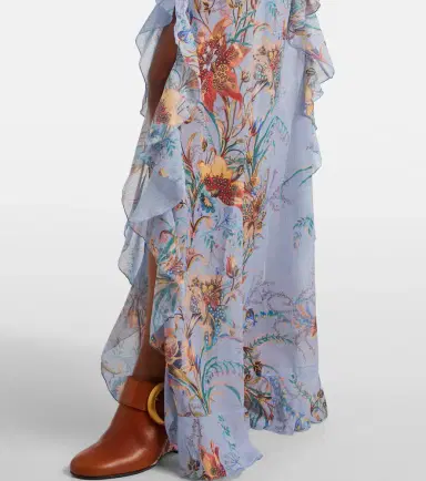 Etro Printed ruffled maxi dress | Thumbnail 3