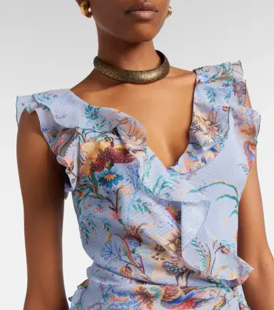 Etro Printed ruffled maxi dress | Thumbnail 5