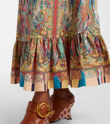Etro Belted printed cotton maxi dress | Thumbnail 3