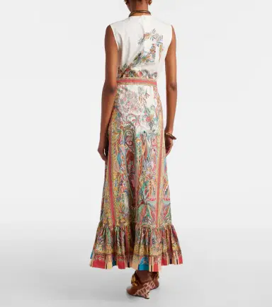 Etro Belted printed cotton maxi dress | Thumbnail 4