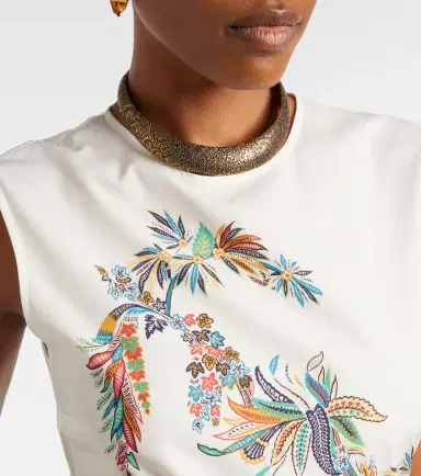 Etro Belted printed cotton maxi dress | Thumbnail 5