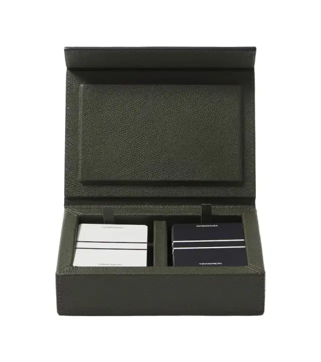 Giobagnara Parma leather playing cards holder