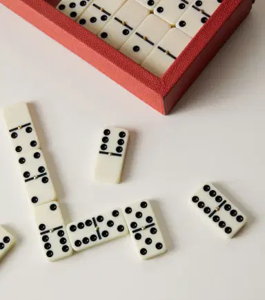GIOBAGNARA Parma leather and walnut domino set | Thumbnail 4