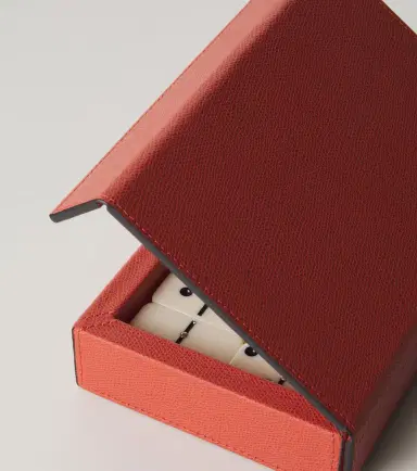 GIOBAGNARA Parma leather and walnut domino set | Thumbnail 6