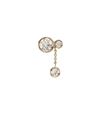 Sophie Bille Brahe Grande Lou Diamant 18kt gold single earring with diamonds | Thumbnail 1 Sophie Bille Brahe Grande Lou Diamant 18kt gold single earring with diamonds | Thumbnail 1