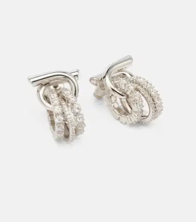 Ferragamo Gancini crystal-embellished earrings | Thumbnail 2 Ferragamo Gancini crystal-embellished earrings | Thumbnail 2