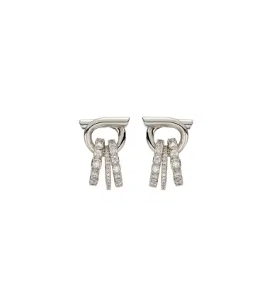 Ferragamo Gancini crystal-embellished earrings | Thumbnail 1 Ferragamo Gancini crystal-embellished earrings | Thumbnail 1