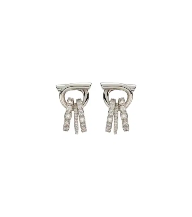 Ferragamo Gancini crystal-embellished earrings