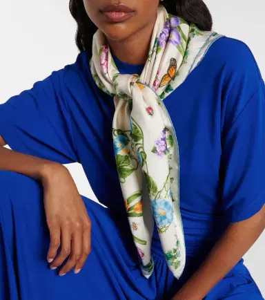 Ferragamo Floral silk scarf | Thumbnail 4