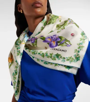 Ferragamo Floral silk scarf | Thumbnail 5