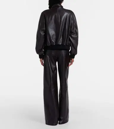 Nour Hammour Coda leather wide-leg pants | Thumbnail 2 Nour Hammour Coda leather wide-leg pants | Thumbnail 2