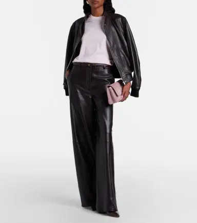 Nour Hammour Coda leather wide-leg pants | Thumbnail 3 Nour Hammour Coda leather wide-leg pants | Thumbnail 3
