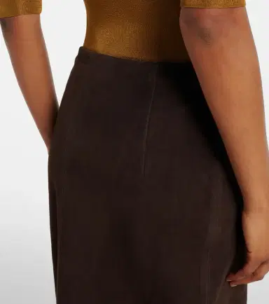 Nour Hammour Suede wrap skirt | Thumbnail 5