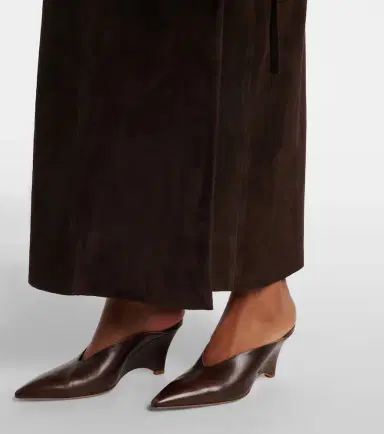 Nour Hammour Suede wrap skirt | Thumbnail 6