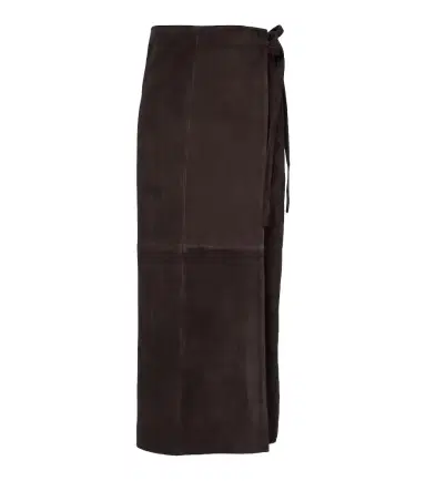 Nour Hammour Suede wrap skirt | Thumbnail 1