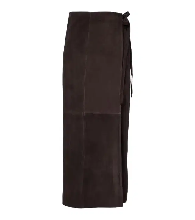 Suede wrap skirt