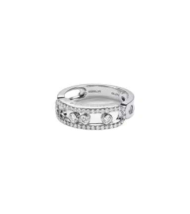 Messika Move Classique 18kt white gold ring with diamonds | Thumbnail 1 Messika Move Classique 18kt white gold ring with diamonds | Thumbnail 1