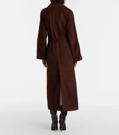 Nour Hammour Althea suede wrap coat | Thumbnail 4 Nour Hammour Althea suede wrap coat | Thumbnail 4