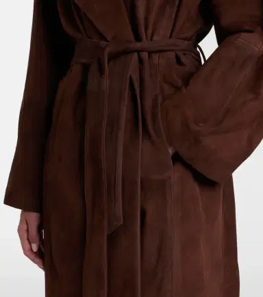 Nour Hammour Althea suede wrap coat | Thumbnail 5 Nour Hammour Althea suede wrap coat | Thumbnail 5