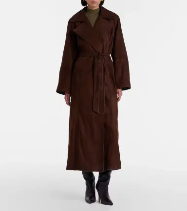 Nour Hammour Althea suede wrap coat | Thumbnail 6 Nour Hammour Althea suede wrap coat | Thumbnail 6