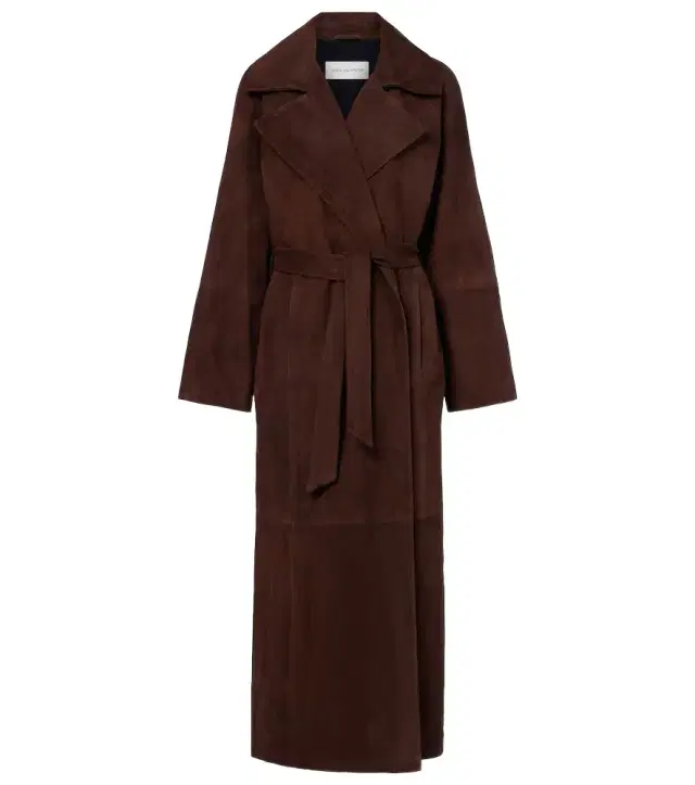 Nour Hammour Althea suede wrap coat