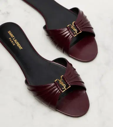 Saint Laurent Babylone leather slides | Thumbnail 4 Saint Laurent Babylone leather slides | Thumbnail 4